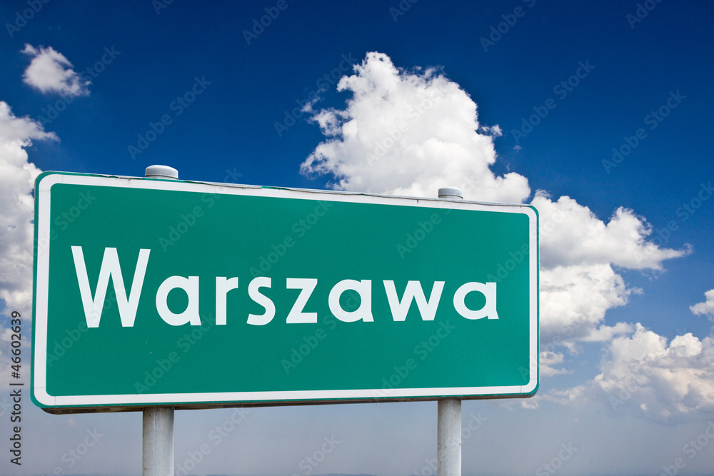 Obraz na płótnie Znak Warszawa w salonie