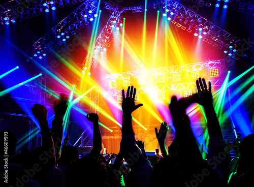 Plakat na papierze fotorealistycznym Koncert rockowy