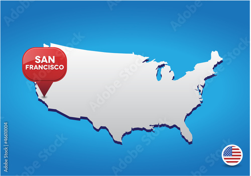 San Francisco Usa Map