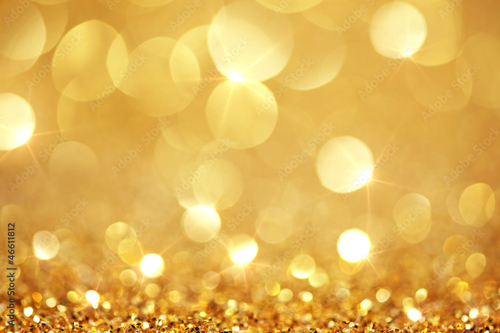 Shiny golden lights - obrazy, fototapety, plakaty 