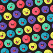 Smiling faces - seamless pattern