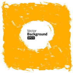 Fototapete - Grunge ink orange hand-drawn background