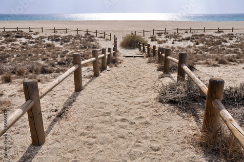Fototapeta na szkło Plaża San Miguel, w pobliżu przylądka Gata, Andaluzja (Hiszpania)