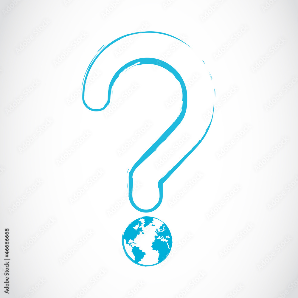planet earth question mark concept Stock Vector | Adobe Stock