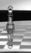 King chess piece - business concept / card - space for text.