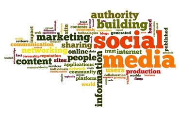 Canvas Print - Social media concept in tag cloud