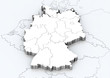 Leinwandbild Motiv Deutschland und angrenzende Länder detailgetreu
