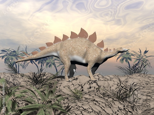 Board z aluminiowym obramowaniem Czujny stegosaurus