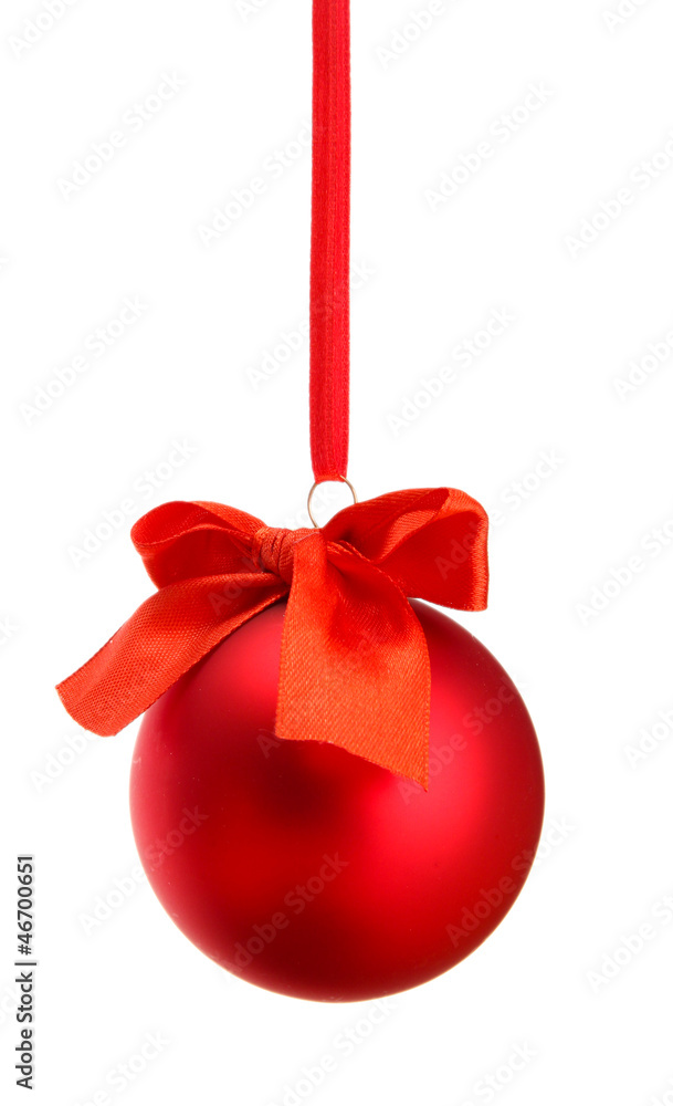 beautiful christmas ball, isolated on white