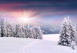 © Andrew Mayovskyy - Beautiful winter landscape in the mountains. Sunrise