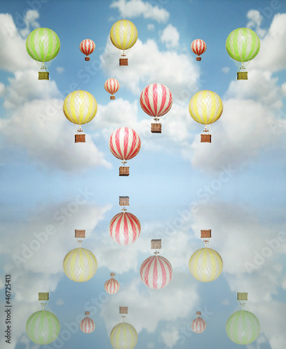 Naklejka samoprzylepna Balon na gorące powietrze