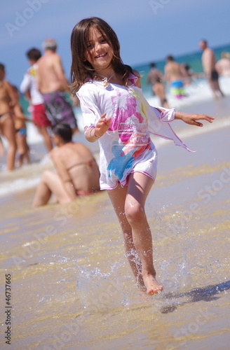 Fillette Courant Sur La Plage Buy This Stock Photo And Explore Similar Images At Adobe Stock Adobe Stock