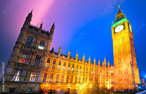 Naklejka samoprzylepna Big ben, londyn, wielka brytania