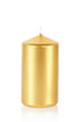 Golden candle isolated with clipping path