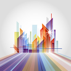 Wall Mural - Modern cityscape concept background