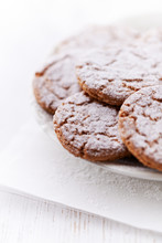 Crunchy Cookies Dusted With Icing Sugar