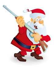 Santa Claus With Rifle