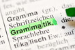 Grammatik im wörterbuch