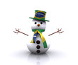 Nice Snowman Brazilian - 3D