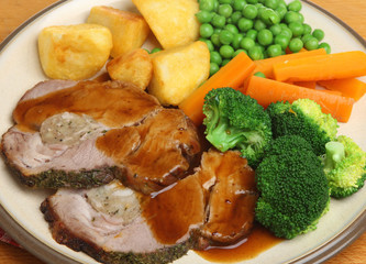 Canvas Print - Roast Pork Sunday Dinner