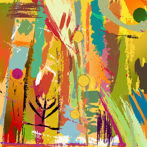abstrakcyjna-kolorowa-dziecieca-grafika-namalowana-pedzlem