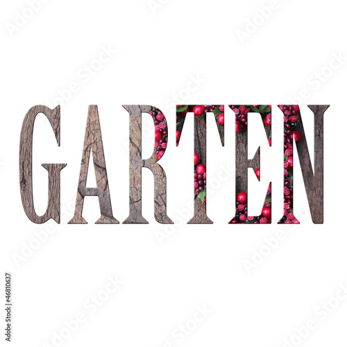 Garten Schrift StockFoto Adobe Stock
