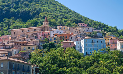 Wall Mural - Panoramic view of Maratea. Basilicata. Italy.