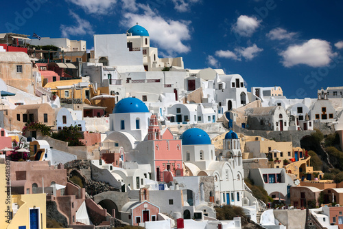 Plakat na papierze fotorealistycznym Santorini