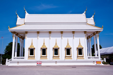 thai temple roof,Chachengsao Province in Thailand