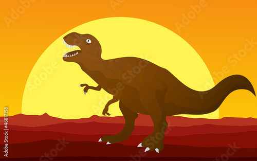 Naklejka samoprzylepna Tło dinozaura 1
