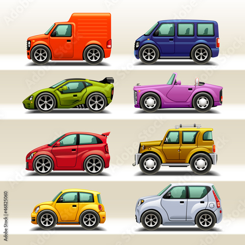 Naklejka dekoracyjna car icon set-2