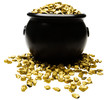 © imagedb.com - Nuggets of gold spilling out from pot