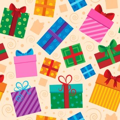 Poster - Seamless background gift theme 1