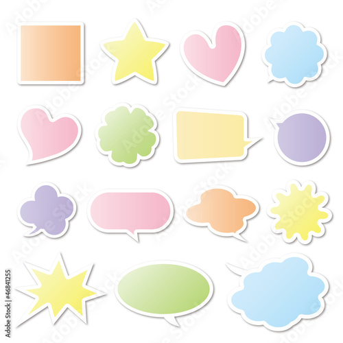 コメント 吹き出し パステル Stock Vector Adobe Stock