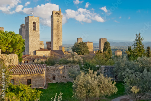 Tapeta ścienna San gimignano średniowieczna wioska, Toskania, Włochy