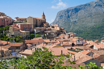 Wall Mural - Panoramic view of Maratea. Basilicata. Italy.