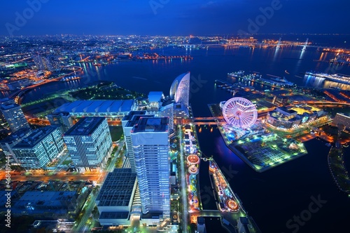 Board z aluminiowym obramowaniem Panoramę Yokohama