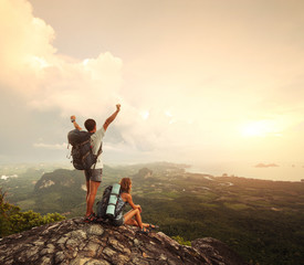 Wall Mural - Hikers