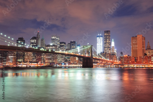Board z aluminiowym obramowaniem Nowy Jork Brooklyn Bridge