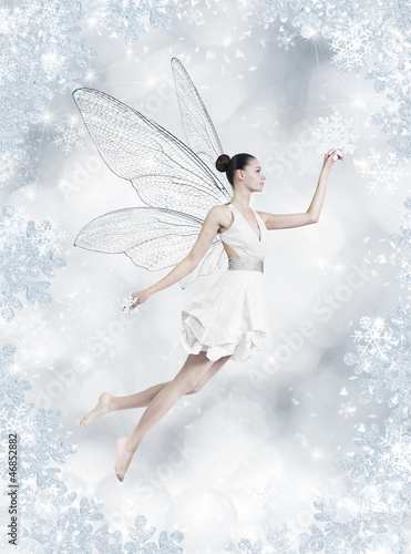 Fototapeta do kuchni Silver winter fairy