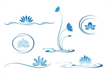 water lily , Buddha , Eco friendly business logo design