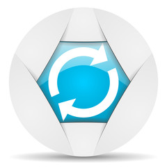 Aufkleber - reload round blue web icon on white background