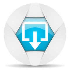 Aufkleber - exit round blue web icon on white background