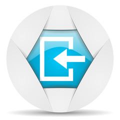 Aufkleber - enter round blue web icon on white background