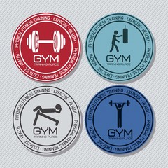 Wall Mural - Gym Icons