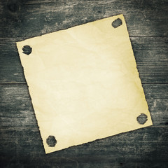 Wall Mural - Old Paper on Wood Texture Background