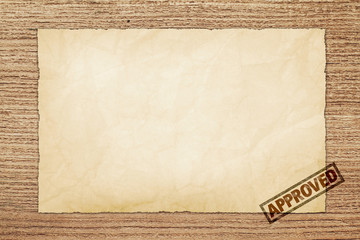 Wall Mural - Old Paper on Wood Texture Background
