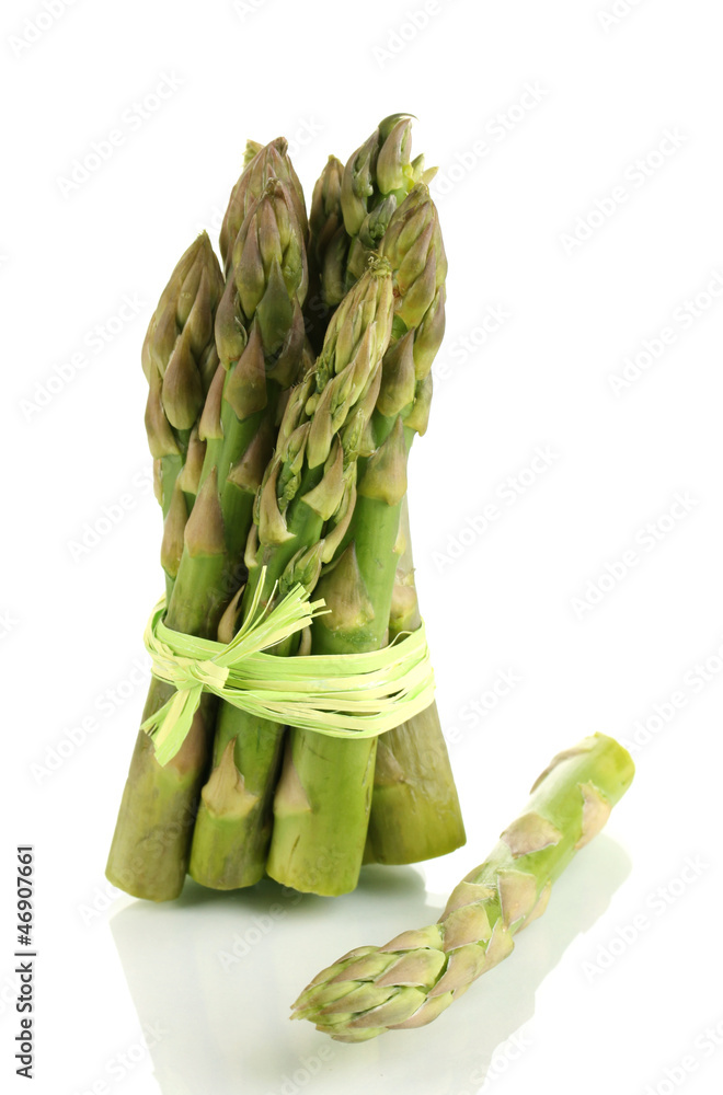Useful asparagus isolated on white