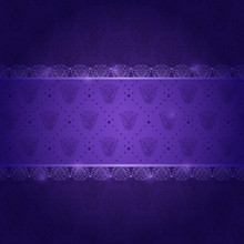 Purple Invitation Card With Horizontal Label