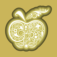 Wall Mural - Apple icon ornament